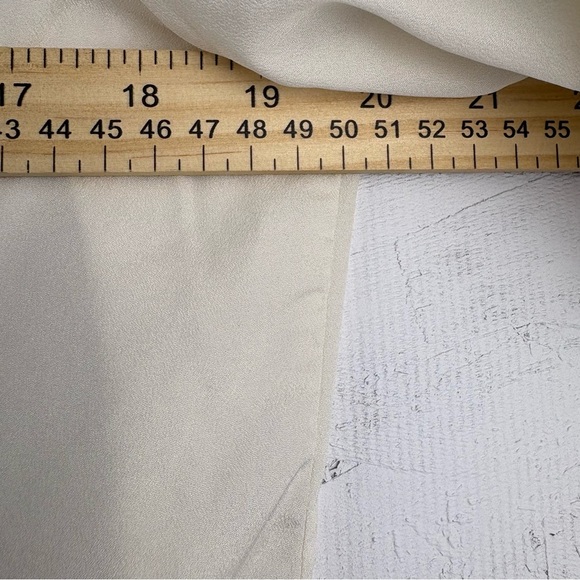 VTG Ann Chabrol Elegant Cream Pleated Button Down Shirt Women’s Sz 12 - Picture 8 of 9